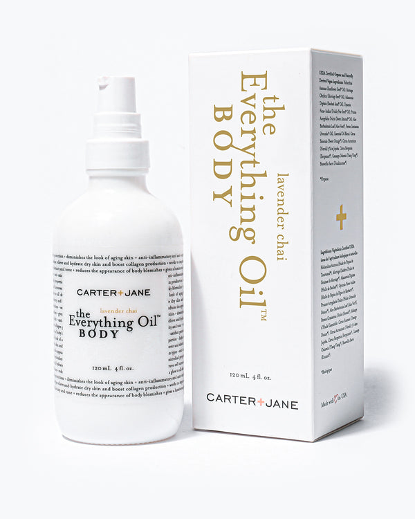 The Everything Oil™ Body lavender chai is a revolutionary skin care product that replaces the need to use body moisturizers, serums, cellulite creams and even fragrance. You can also use it as a hair oil to add a glossy shine! This body oil replaces body moisturizers, serums, cellulite creams and even fragrance.